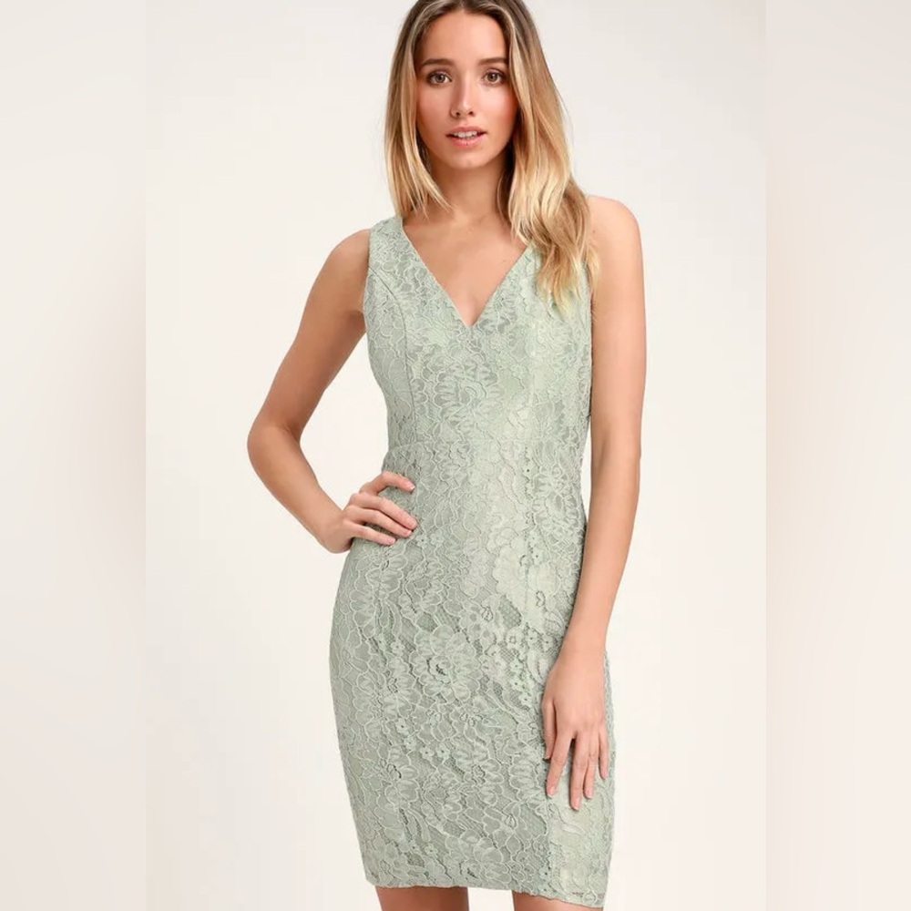 Lulus Normani Sage Lace 💚